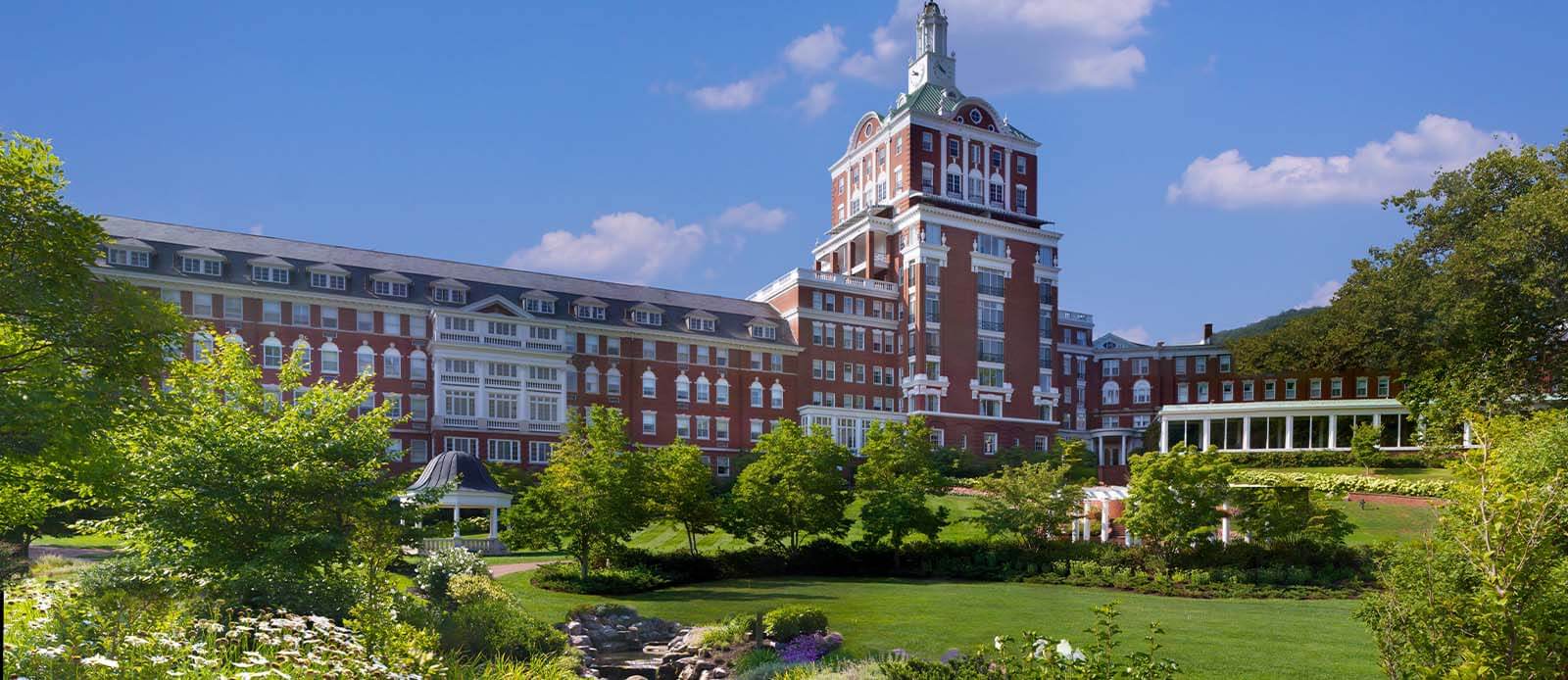 Discover the Classic Revival architecture of this famous resort.